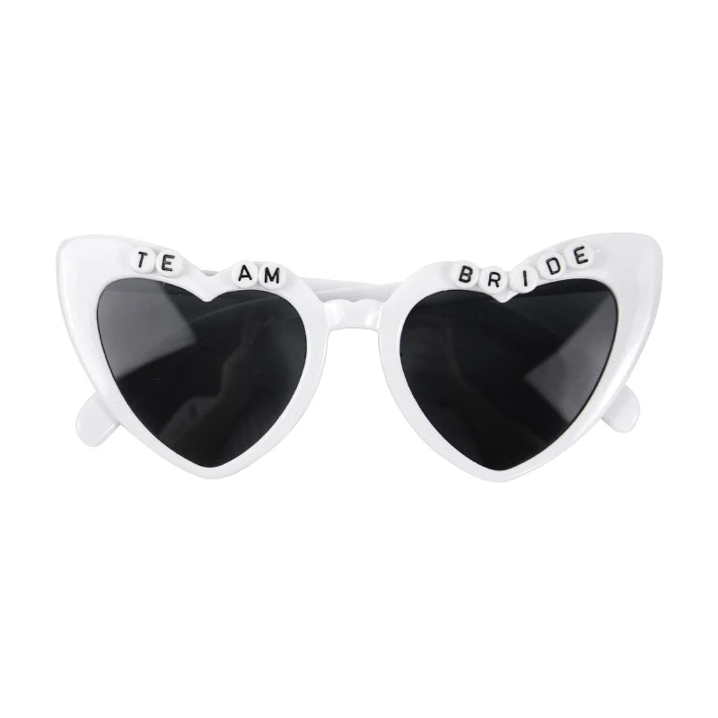 Heart Shaped Bachelorette Party Sunglasses | Bridal Shower Gift Party Novelty Sunglasses Babs team bride