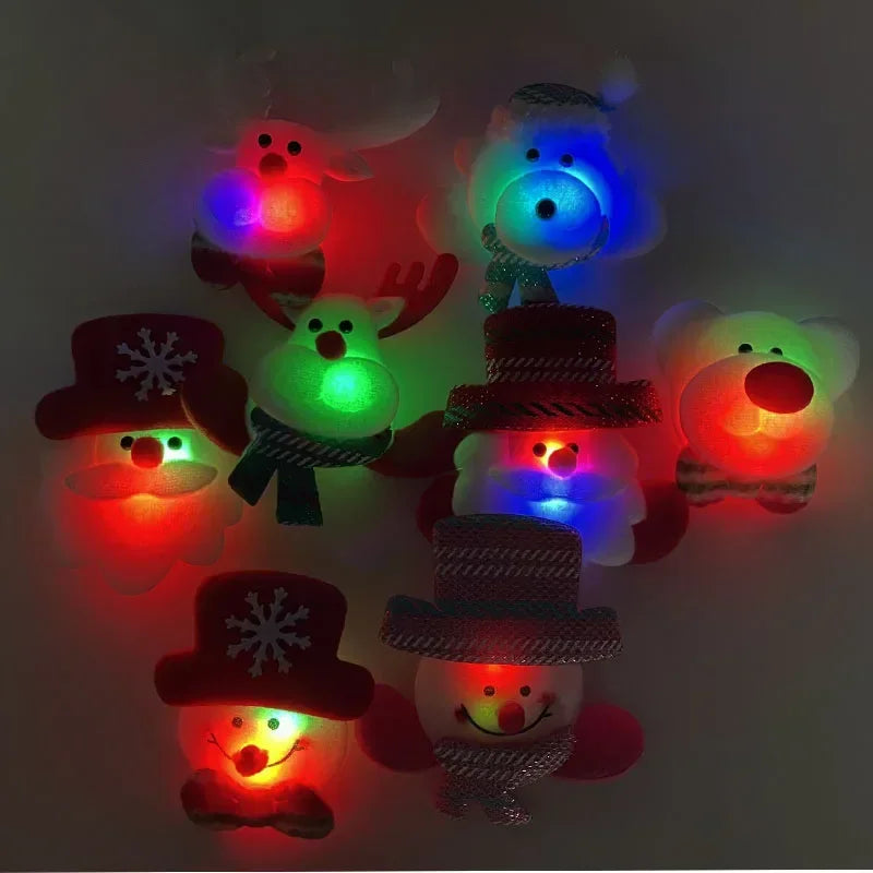 16PCS LED Flashing Brooch Pins – Glow Light-Up Party Badges LED Party Badges Babs