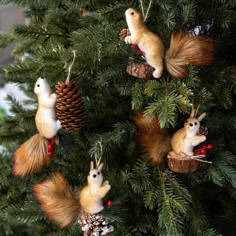Realistic Squirrel Christmas Tree Ornament | Holiday Pendant Christmas Tree Ornament Babs