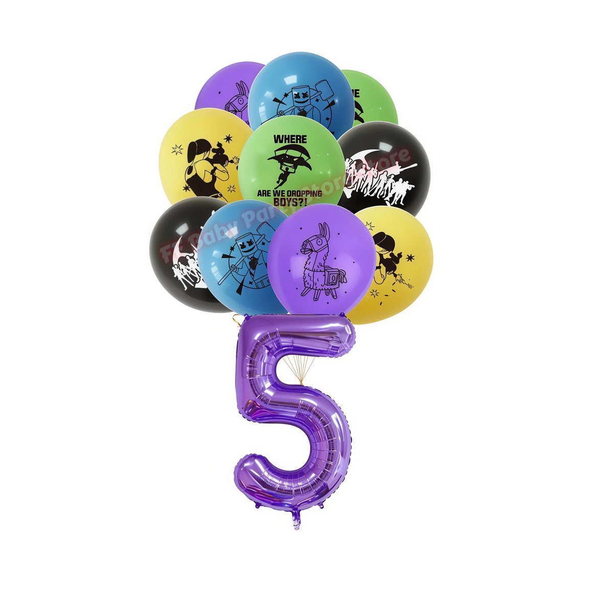 Video Game Birthday Party Supplies – Tableware, Balloons & Decor Party Tableware Set Babs 19pcs balloons-5