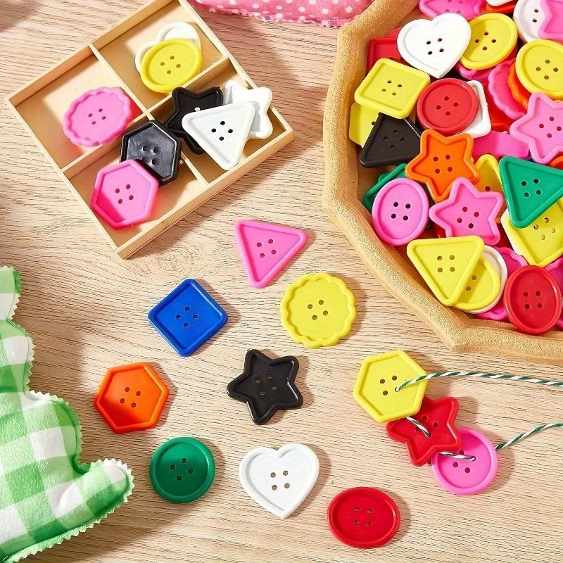 50Pcs Large Geometric Buttons for Sewing & DIY Crafts Craft Sewing Buttons Babs