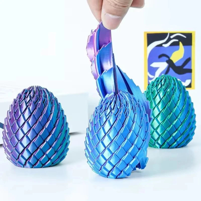 3D Printed Dragon Egg Fidget Toy – Deformable Twist Ornament Fidget Toy Ornament Babs