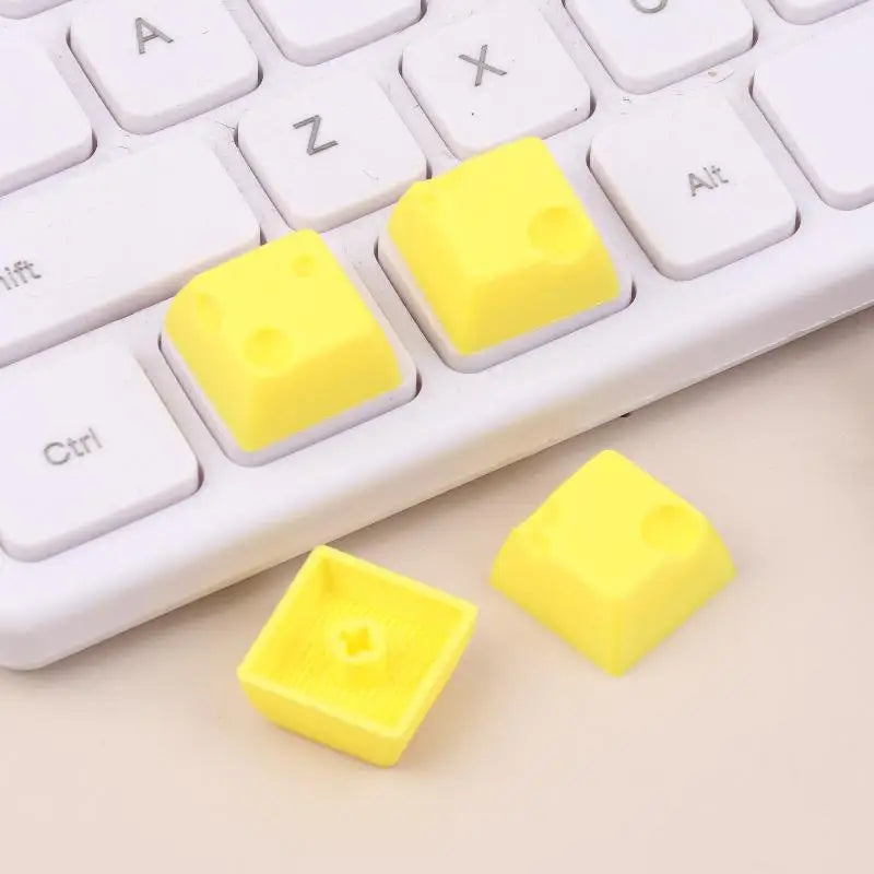 4Pcs Cute Cheese Cake Keycaps for Mechanical Keyboards Novelty Keycaps Babs