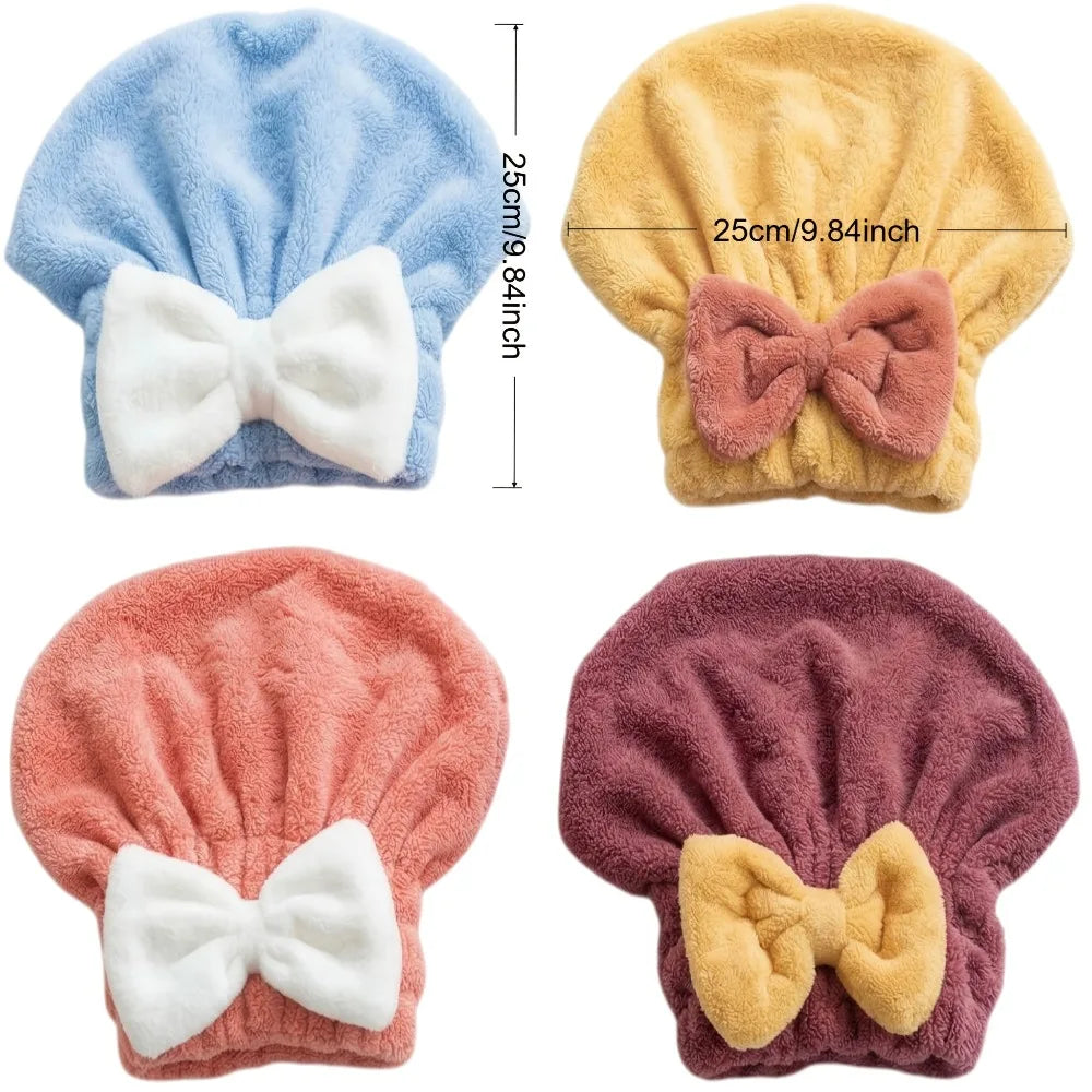 Microfiber Hair Drying Cap – Quick Dry Absorbent Turban Wrap Hair Drying Turban Babs