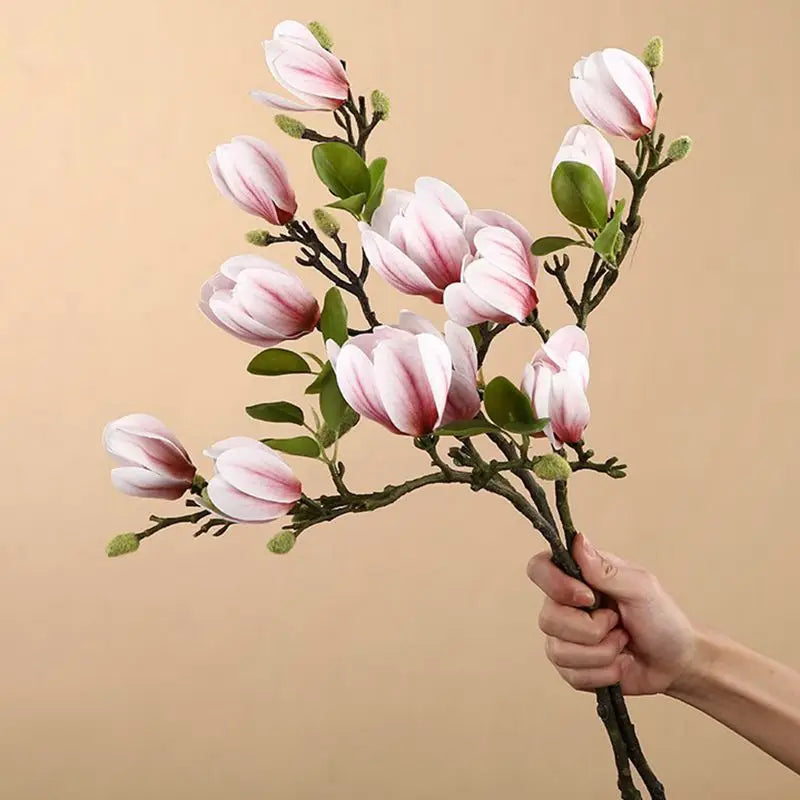Artificial Silk Magnolia Branches – Wedding & Home Décor Artificial Flower Branch Babs