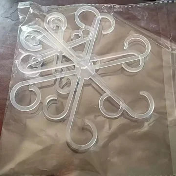 4-Piece Plant Stem Support Clips – Garden Branch Fixator Plant Support Clips Babs transparent4pcs
