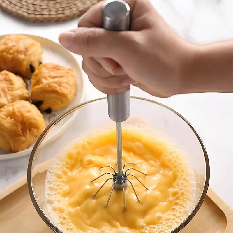 Stainless Steel Semi-Automatic Egg Beater & Manual Whisk Manual Egg Beater Babs