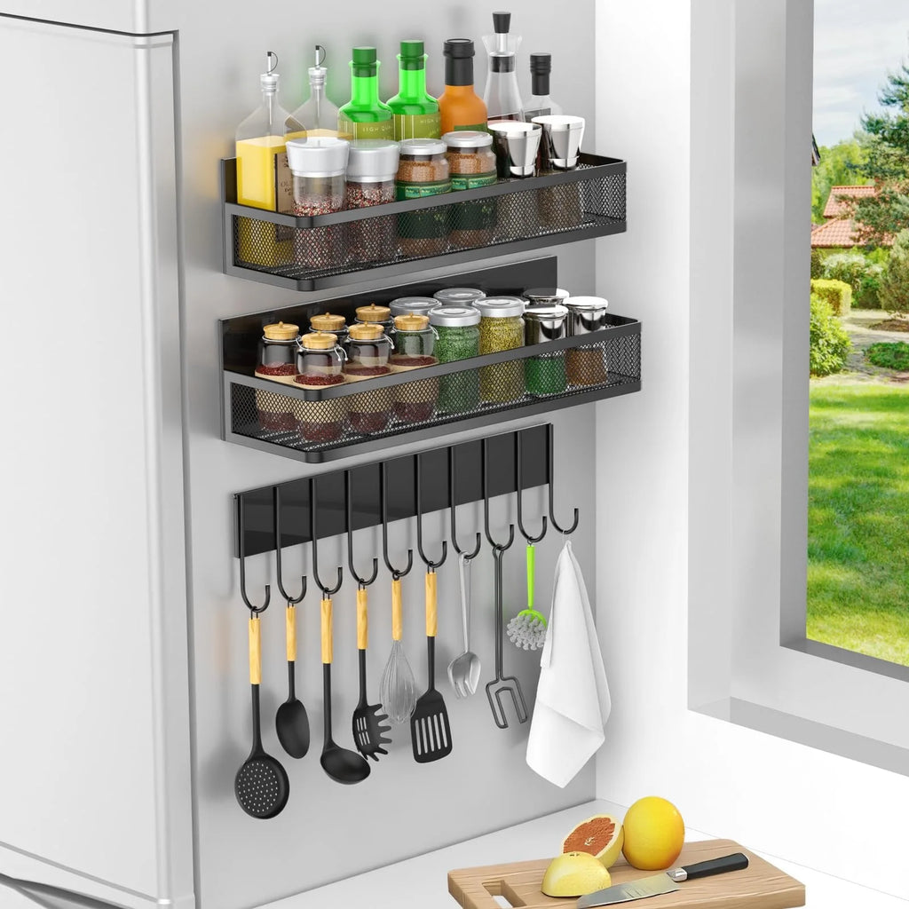 Magnetic Spice Rack for Refrigerator – Stainless Steel Magnetic Spice Rack Babs