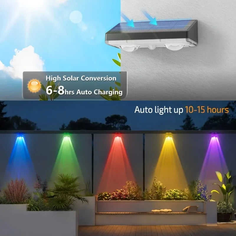 Solar LED Wall Lights 4-8PCS | 9 Modes IP65 Waterproof Outdoor Solar Outdoor Light Babs