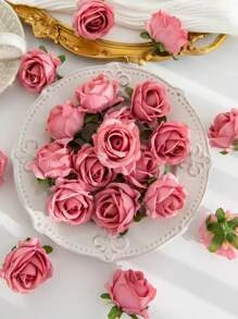 10 Silk Rose Artificial Flowers for Wedding & Home Decor Artificial Silk Flowers Babs color 8 10 pcs