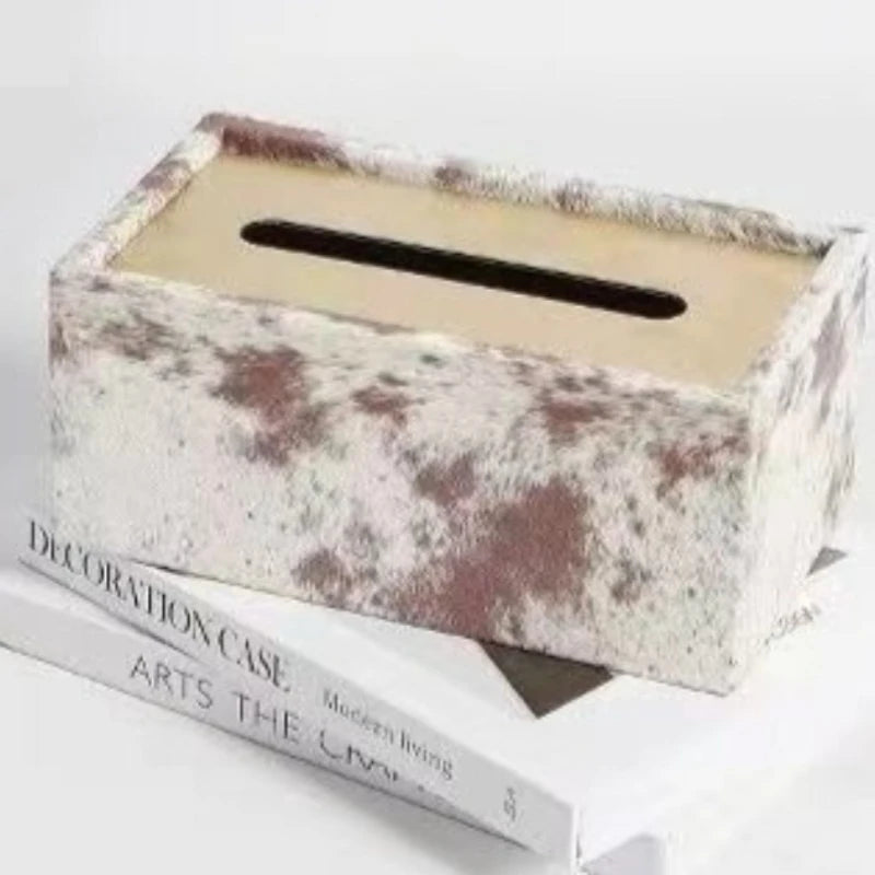 Nordic Leather Texture Luxury Tissue Box – Stainless Steel Holder Tissue Box Holder Babs