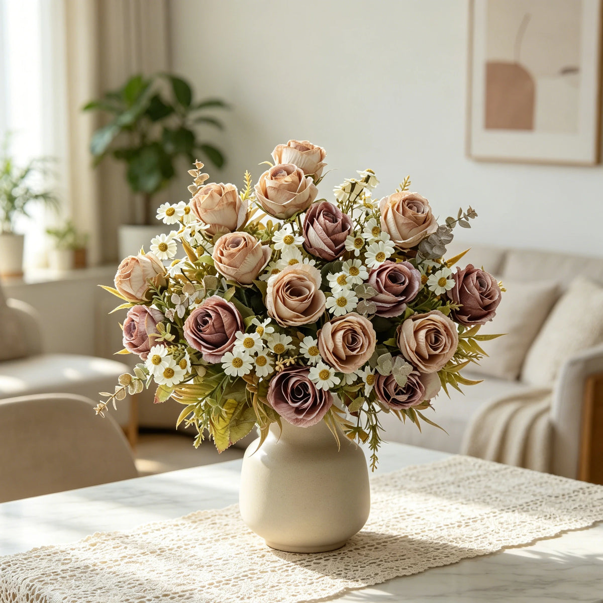 Artificial Silk Rose Bouquet for Wedding & Home Décor Artificial Silk Flowers Babs
