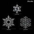 3-Pack Transparent Acrylic Snowflake Christmas Tree Ornaments Christmas Tree Ornaments Babs Mix