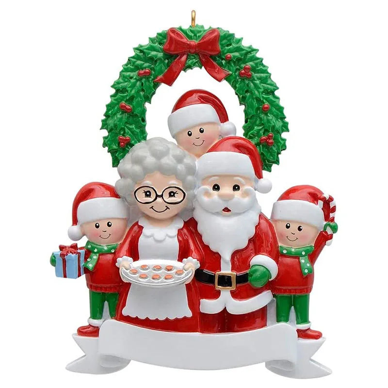Personalized Family Christmas Tree Ornament – Santa Pendant Christmas Tree Ornament Babs C