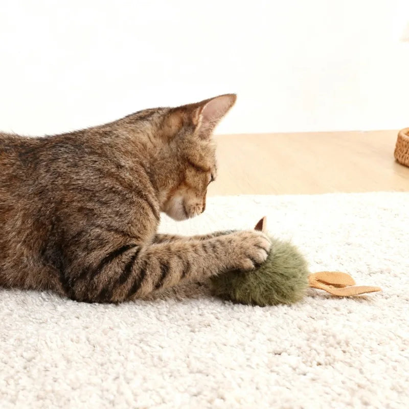 Interactive Plush Squeaky Mouse Cat Toy – 1–5 Pack Cat Plush Toy Babs