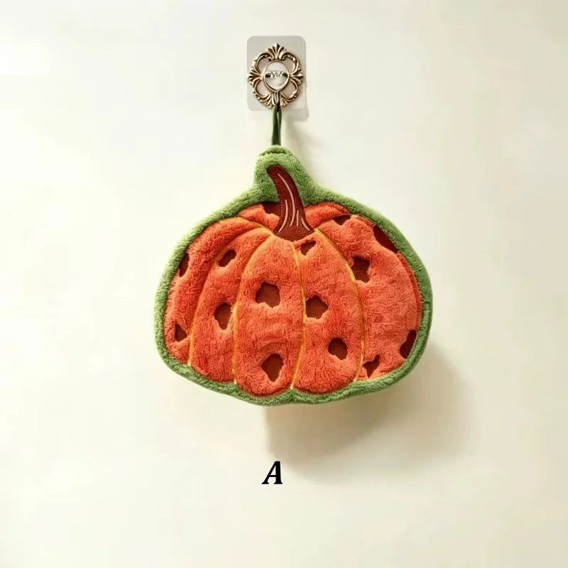 Pumpkin Hanging Hand Towel – Microfiber Quick Dry Fall Towel Hand Towel Babs A