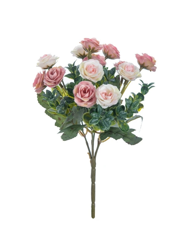 Artificial Silk Rose Bouquet – Wedding & Home Décor Gift Artificial Flower Bouquet Babs Pink 1pc