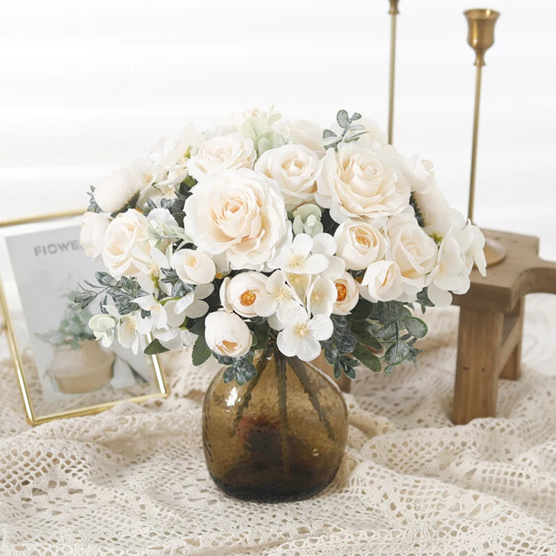 Silk Rose Garland – Artificial Flower for Wedding & Home Decor Artificial Flower Garland Babs