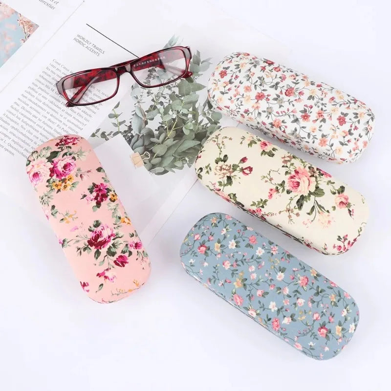 Floral Fabric Hard Glasses Case – Eyewear Protector | Babs Eyeglass Case Babs