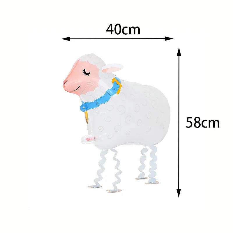 Farm & Jungle Animal Foil Balloons – Party & Baby Shower Decor Party Balloons Babs sheep As pictures show