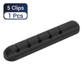 Silicone Cable Organizer Clips – USB Cable Winder & Desk Tidy Cable Management Clips Babs 5CB