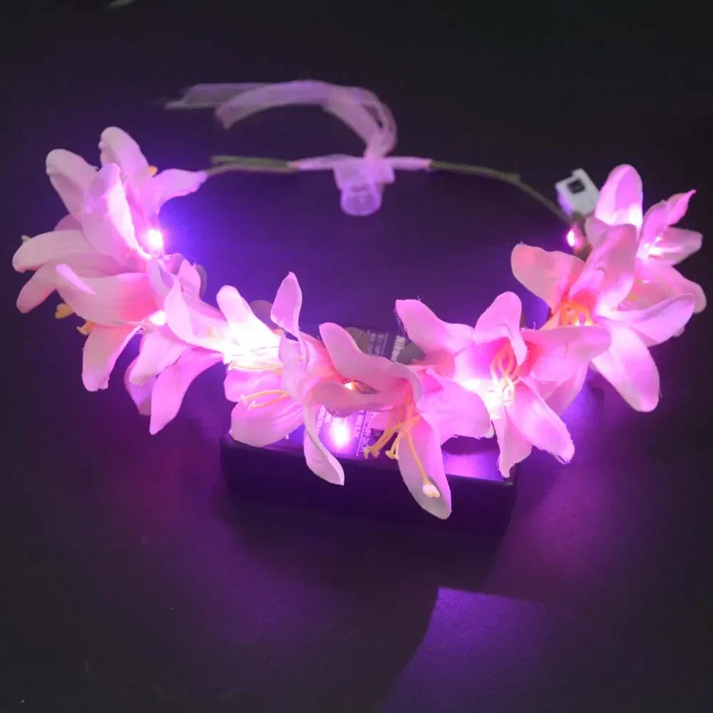 LED Flower Crown Headband – Glow Party & Festival Accessory LED Flower Crown Babs