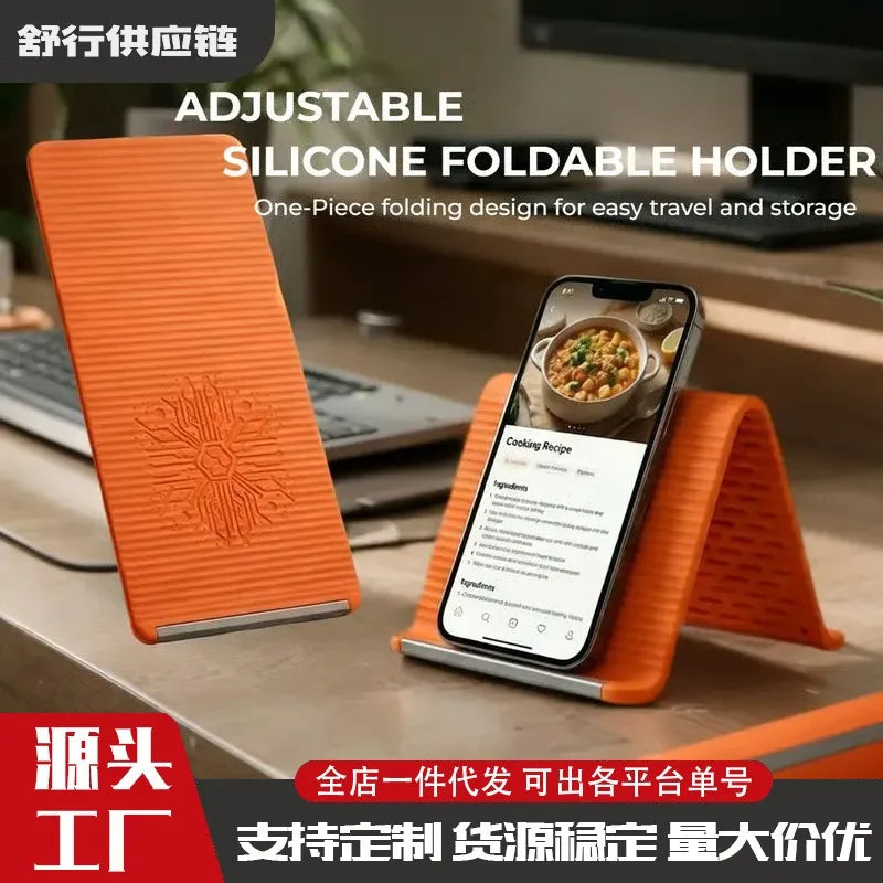Foldable Silicone Phone Stand – Adjustable Desk Holder for Tablet Phone & Tablet Stand Babs