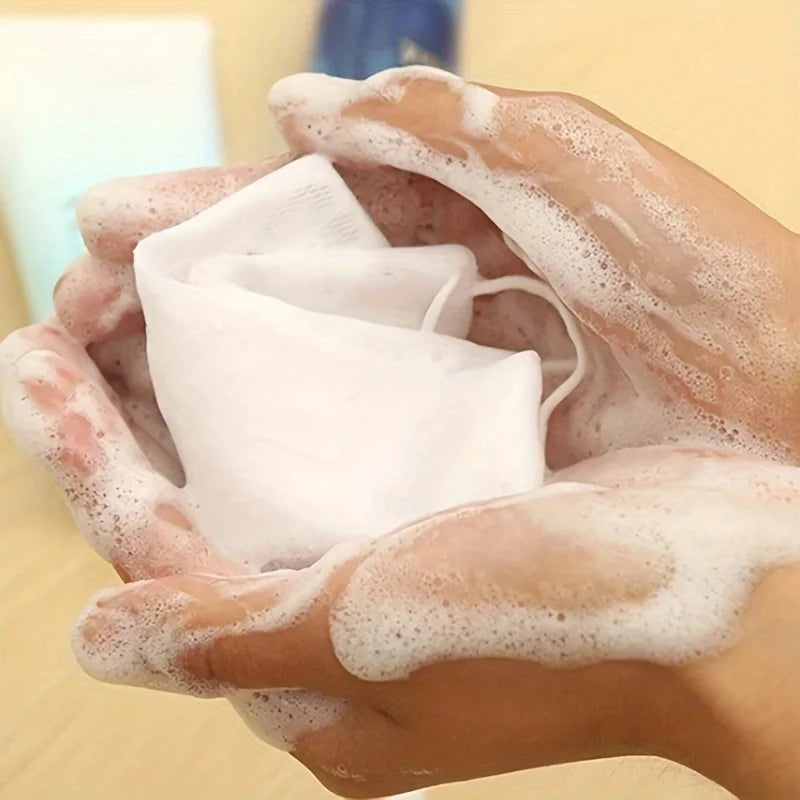 Exfoliating Soap Mesh Bags – Drawstring Foaming Soap Saver Net Soap Saver Mesh Bag Babs