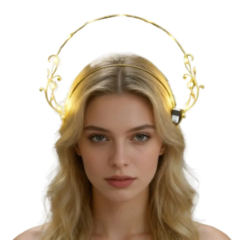 10-Pack LED Flashing Halo Crown Headbands – Mixed Colors LED Crown Headband Babs mix colors