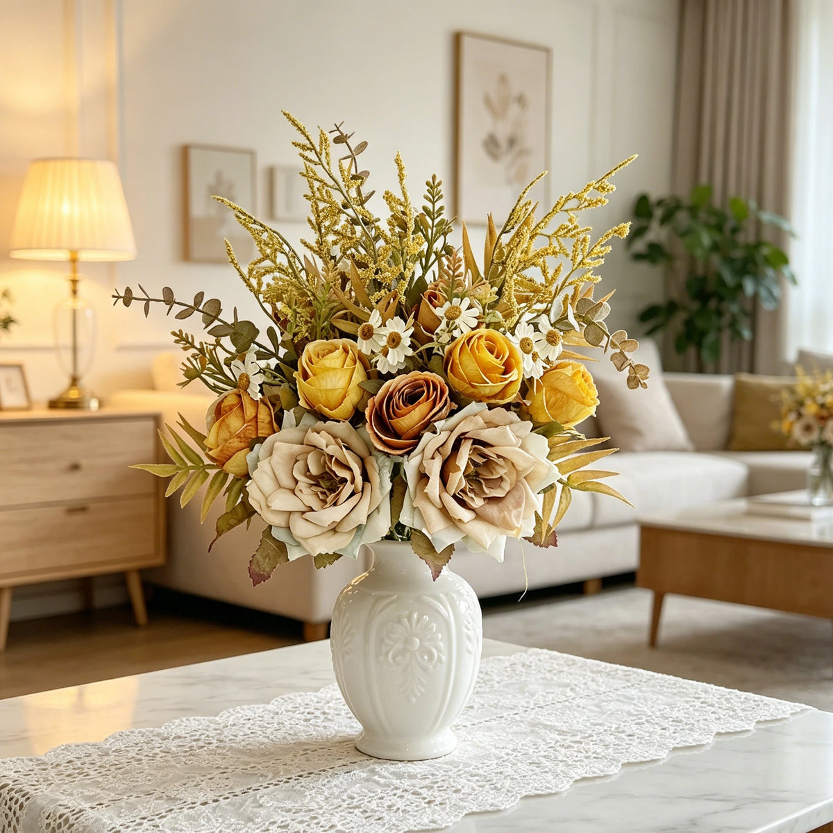 Silk Artificial Peony & Hydrangea Bouquet – Wedding & Home Décor Artificial Flower Bouquet Babs