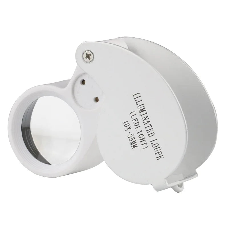 40X LED Illuminated Jeweler Loupe Folding Magnifier Jeweler Loupe Magnifier Babs