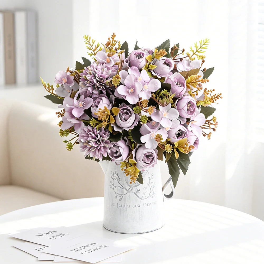 28CM Artificial Silk Peony Flower Head for Wedding & Home Décor Artificial Silk Flower Babs