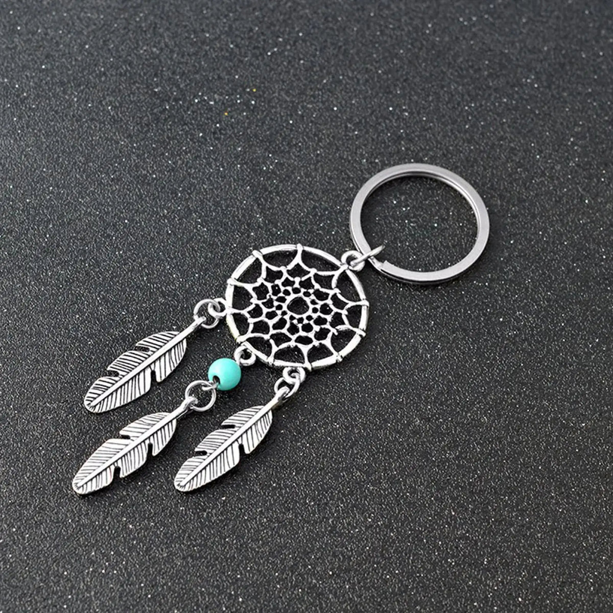 Bohemian Dreamcatcher Keychain – Pink Beads & Feathers Decorative Keychain Babs