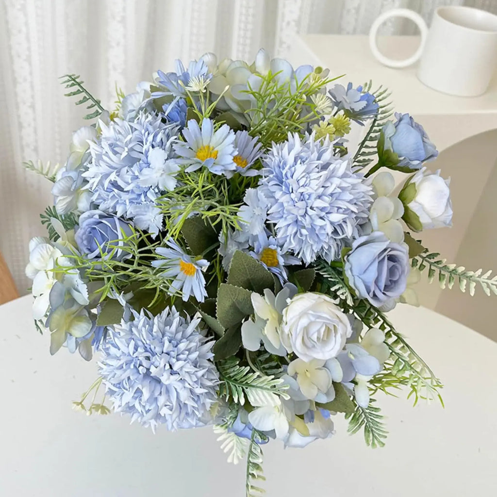 Artificial Silk Rose & Chrysanthemum Flowers – Wedding Bouquet Artificial Flower Bouquet Babs