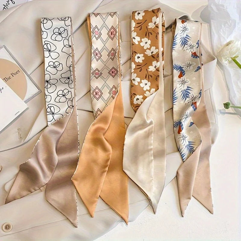 Bow Tie Ponytail Holder, Neck & Purse Scarf – Polyester Hair Bow Scarf Babs
