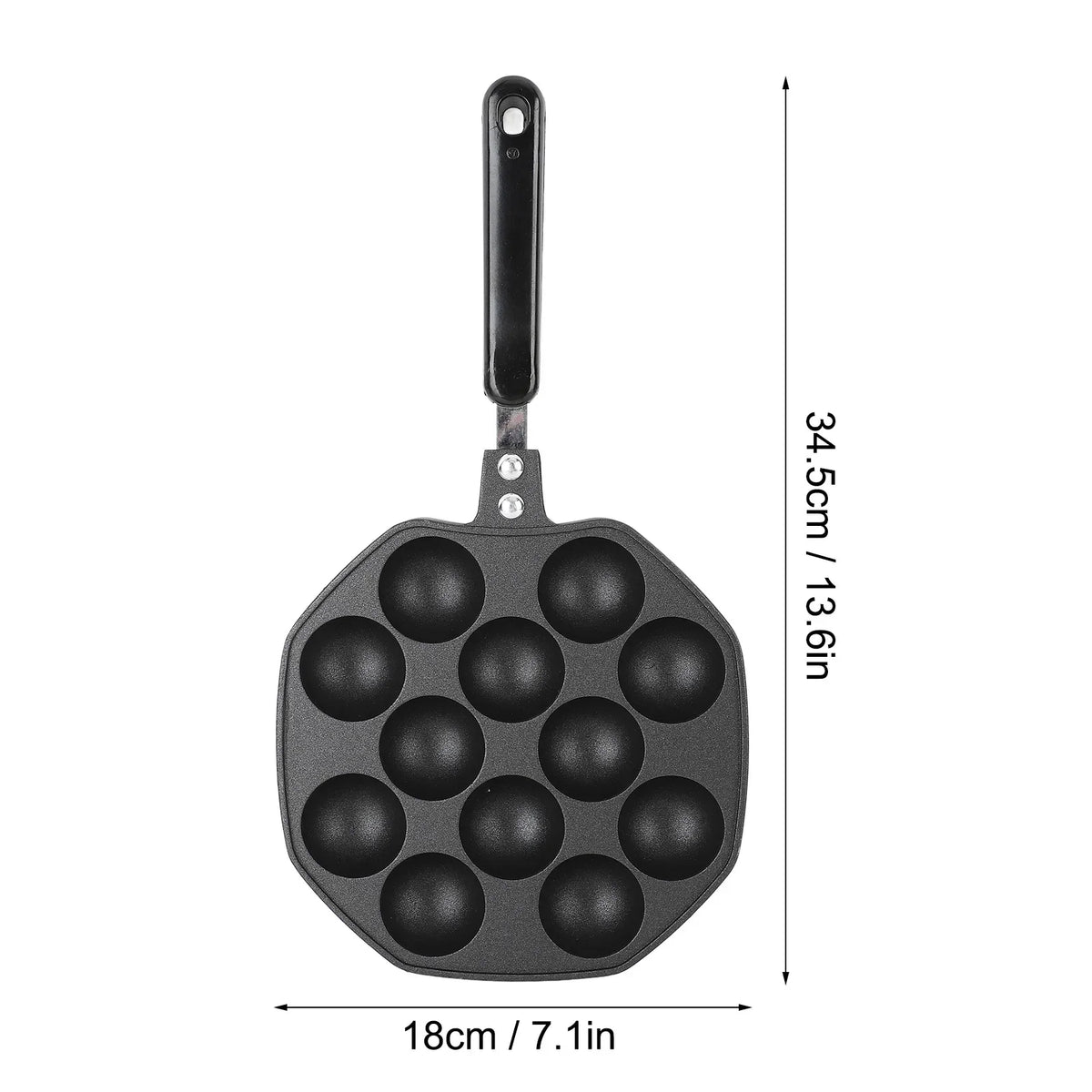 Takoyaki Pan 12-Mold Nonstick Aluminum Alloy Skillet Takoyaki Cooking Pan Babs WHITE