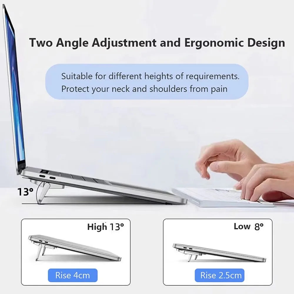 KEBIDUMEI 4Pcs Mini Folding Laptop Stand Legs – Ultra-Thin Portable Laptop Stand Legs Babs