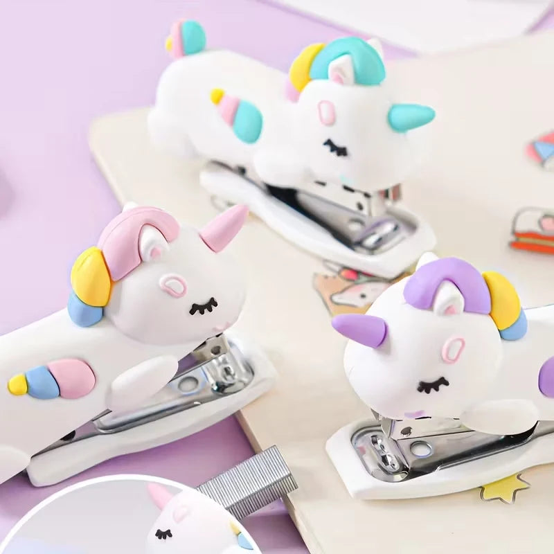 Mini White Stapler – Multifunctional, Portable Office & School Tool Mini Stapler Babs