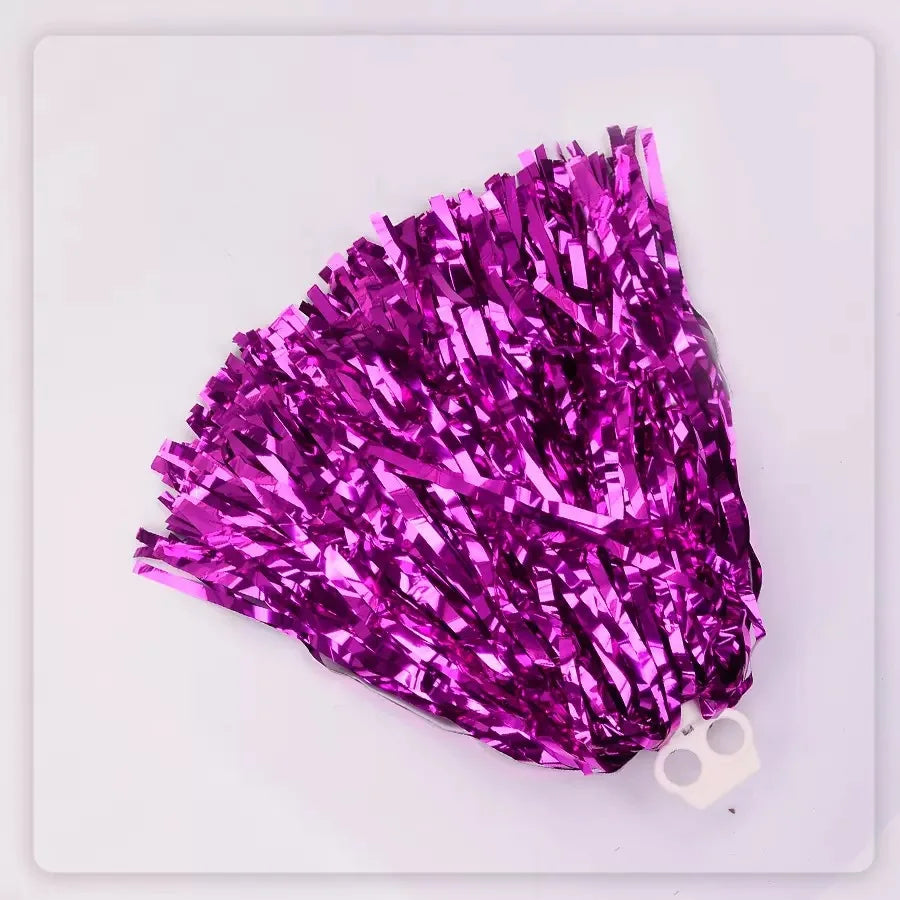 Metallic Cheerleader Pompoms – Aluminum Foil Sports & Dance Cheerleader Pompoms Babs pink L