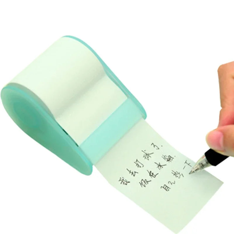 Sticky Memo Note Roll Tape Dispenser – Adhesive Notepad Holder Memo Note Dispenser Babs