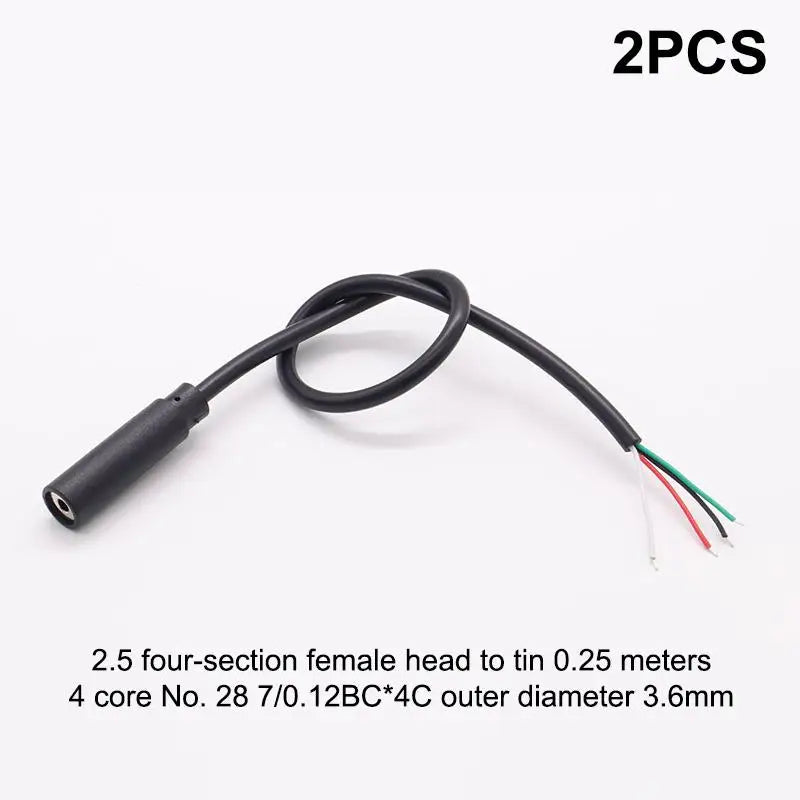 2PCS 2.5mm 3.5mm Mono Stereo Jack Connector AUX Soldering Adapter Audio Jack Adapter Babs A16