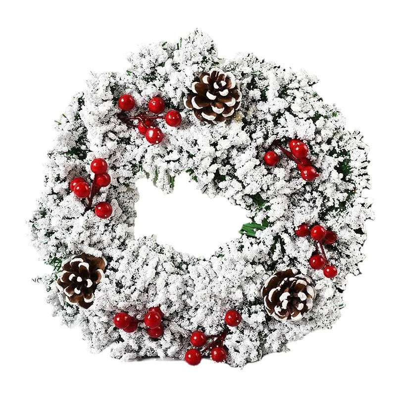 PVC Christmas Pine Needle Snow Garland – Door & Window Decor Christmas Garland Babs
