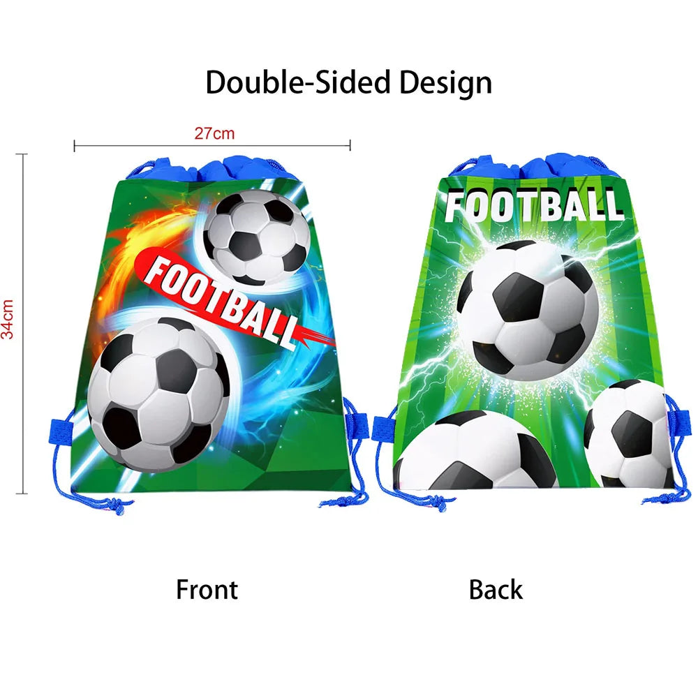 Non-Woven Drawstring Party Gift Bags for Boys & Girls Party Favor Bag Babs Soccer D 27x34cm