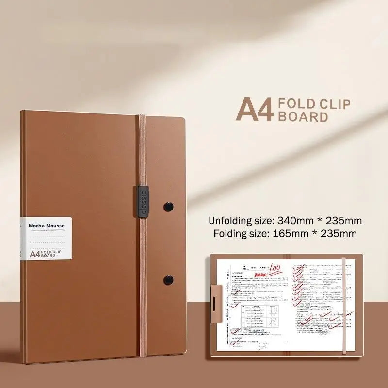 Foldable A4 to A5 Folder Board – Document File Organizer Foldable File Folder Babs coffee