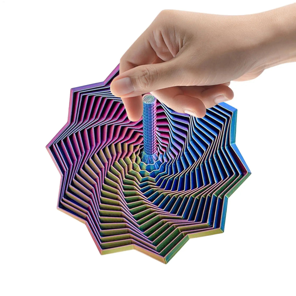 3D Printed Fidget Hexagon Fractal Spiral Sensory Toy for Adults Fidget Sensory Toy Babs