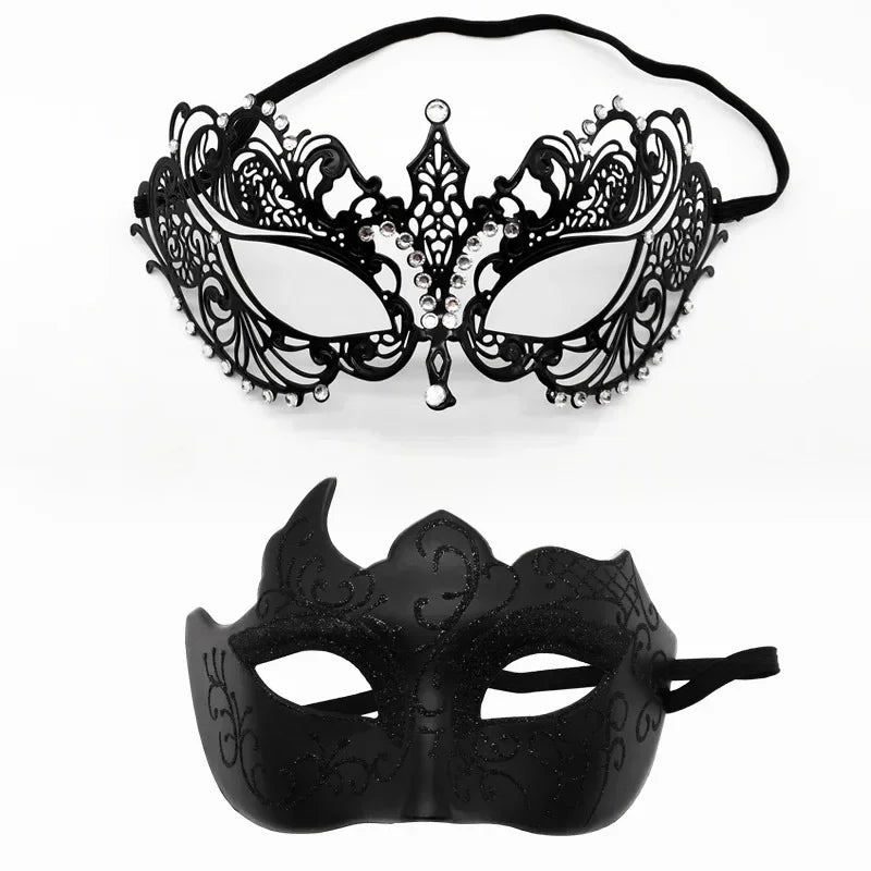 Couple Masquerade Masks Set – Halloween Carnival Cosplay Party Masquerade Mask Set Babs 12a