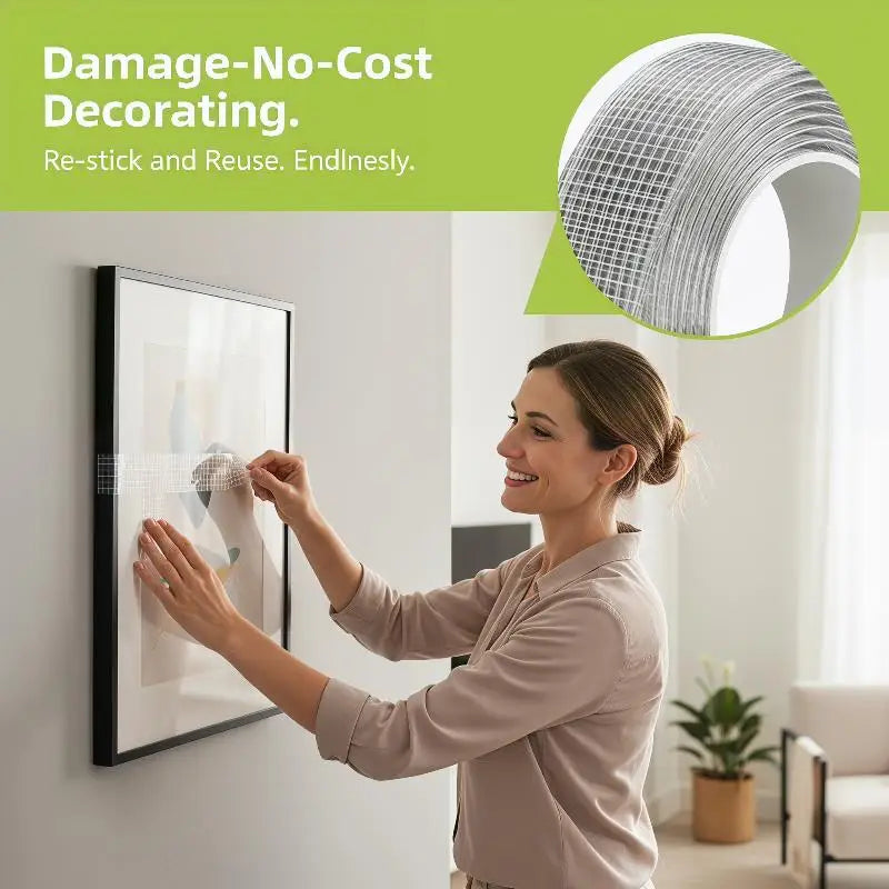Nano Double-Sided Mesh Tape – Transparent, No-Residue Double-Sided Tape Babs