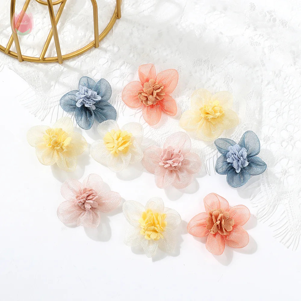5Pcs 3cm Mini Silk Chiffon Artificial Rose Flower Heads – DIY Décor Artificial Flower Heads Babs