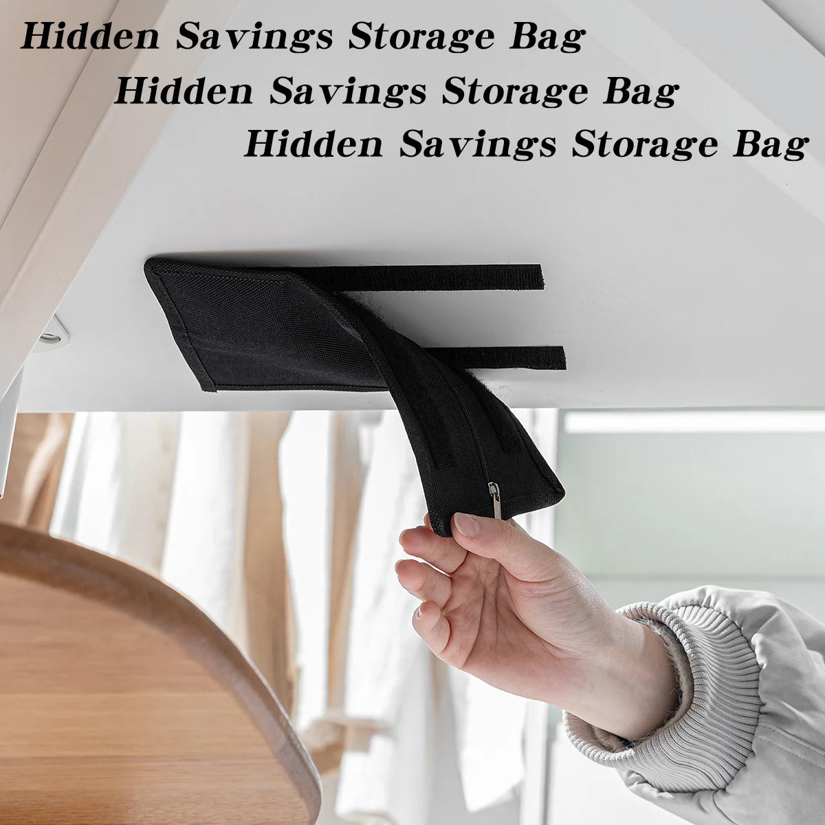 Hidden Safe Pouch – Adhesive Secret Pocket for Cash & Jewelry Hidden Storage Pouch Babs
