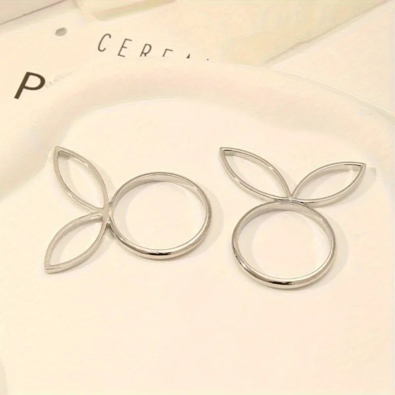 4pcs Bunny Rabbit Napkin Rings – Easter & Party Table Décor Napkin Rings Babs